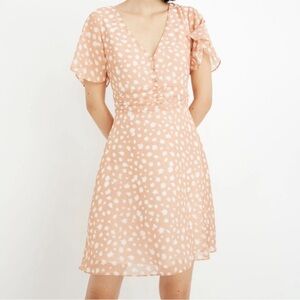 Madewell Blush Star Patterned dress size 14